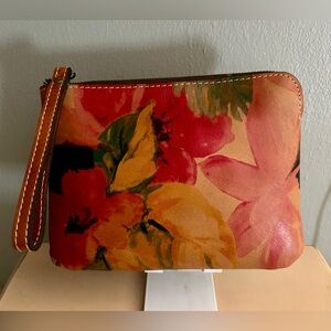 Patricia Nash Cassini Wristlet Spring Floral Leather Boho Chic